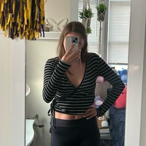 Forever 21 Black & White Striped Top